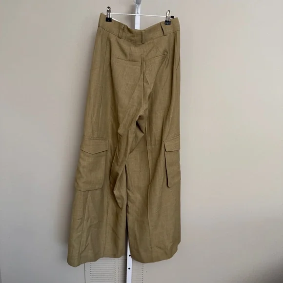 Frankie Shop Wide-Leg Tan Cargo Pants size XS - Picture 2 of 5
